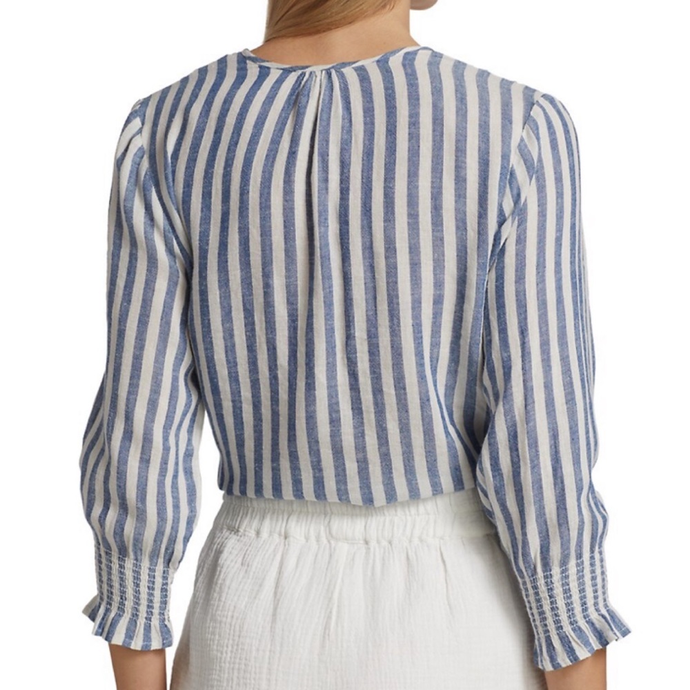 NWT Rails wrap top with blue & white stripes- Large - Picture 5 of 6